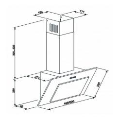 Вытяжка кухонная Eleyus VERTICAL 1000 60 BG Фото 11