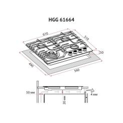Варочная поверхность Perfelli HGG 61664 BL Фото 11