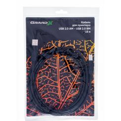 Кабель для принтера Grand-X USB 2.0 AM/BM 1.8m Фото 2