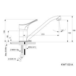 Смеситель Kernau KWT 03A GREY METALLIC Фото 1