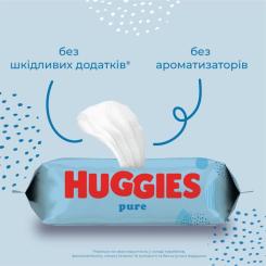 Детские влажные салфетки Huggies Pure 56 шт Фото 4