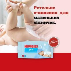 Детские влажные салфетки Huggies Pure 56 шт Фото 8