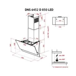 Вытяжка кухонная Perfelli DNS 6452 D 850 WH LED Фото 10