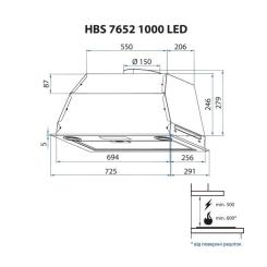 Вытяжка кухонная Minola HBS 7652 I 1000 LED Фото 8