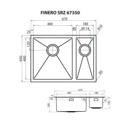 Мойка кухонная Minola FINERO SRZ 67350 Фото 8