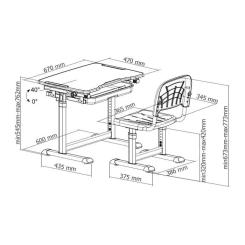 Парта со стулом Cubby Sorpresa Grey Фото 7