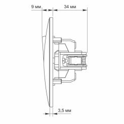 Выключатель Videx BINERA 1кл белый Фото 5