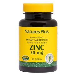 Минералы Natures Plus Цинк 30 мг, 90 Таблеток Фото