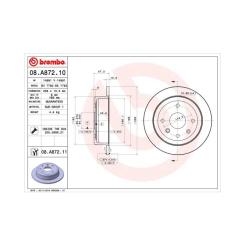 Тормозной диск Brembo 08.A872.10 Фото