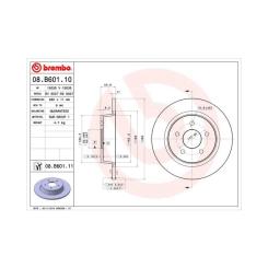 Тормозной диск Brembo 08.B601.10 Фото