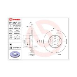 Тормозной диск Brembo 09.9464.24 Фото