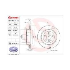 Тормозной диск Brembo 09.9914.11 Фото