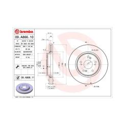 Тормозной диск Brembo 09.A866.10 Фото