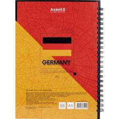 Блокнот Axent на спирали твердая обкл., А5, 96л. Berlin Фото 1