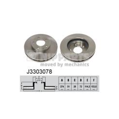 Тормозной диск Nipparts J3303078 Фото