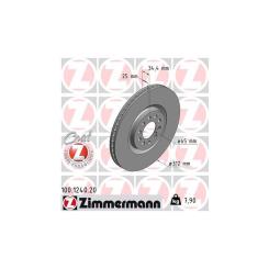 Тормозной диск ZIMMERMANN 100.1240.20 Фото