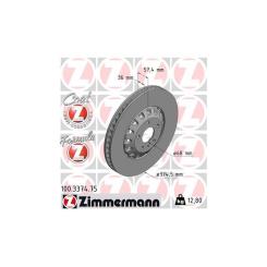 Тормозной диск ZIMMERMANN 100.3374.75 Фото