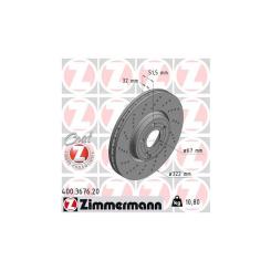 Тормозной диск ZIMMERMANN 400.3676.20 Фото