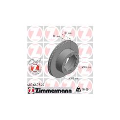 Тормозной диск ZIMMERMANN 400.6478.20 Фото