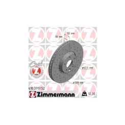 Тормозной диск ZIMMERMANN 610.3717.52 Фото