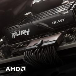 Модуль памяти для компьютера Kingston Fury (ex.HyperX) DDR4 32GB (2x16GB) 3200 MHz Fury Beast Black Фото 10