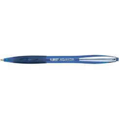Ручка шариковая Bic автоматическая Atlantis с резиновым грипом Синяя Фото