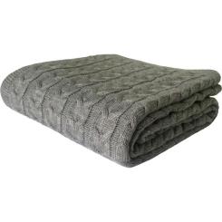 Плед Прованс Глория 190х220 косы Серый Фото