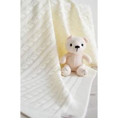 Плед Прованс Soft косы Молочный 220х240 см Фото