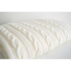 Плед Прованс Soft косы Молочный 220х240 см Фото 1