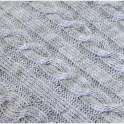 Плед Прованс Soft косы Серый 90x130 см Фото 1