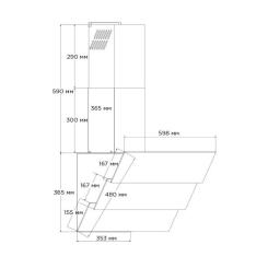 Вытяжка кухонная Pyramida ND 855 WH Фото 11