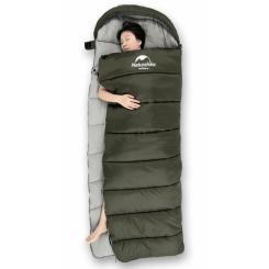 Спальный мешок Naturehike U350 NH20MSD07 Hollow Cotton Right Green Фото 3