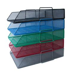 Лоток для бумаг Buromax горизонтальный, металлический, зеленый Фото 1