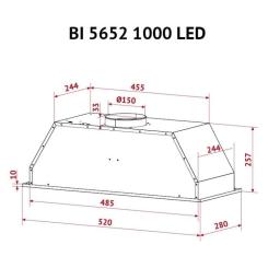 Вытяжка кухонная Perfelli BI 5652 I 1000 LED Фото 10