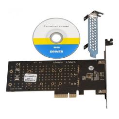 Плата расширения Frime 88SE9215 PCI-E-2хM.2 SATA3+2хSATA3 PCIe Фото 2