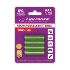 Аккумулятор Esperanza AAA 1000mAh Ni-MH * 4 green Фото