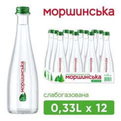 Минеральная вода Моршинська Премиум 0.33 сл/газ ст. Фото