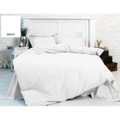 Постельное белье MirSon Бязь Premium White 175х210 двоспальний Фото