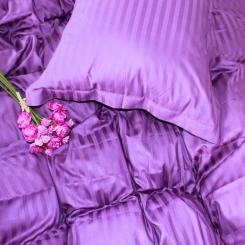 Постельное белье MirSon Satin Stripe 30-0009 Purple 2х143х210 семейный Фото 2