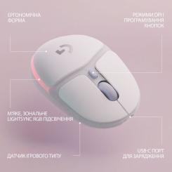 Мышка Logitech G705 Gaming Wireless/Bluetooth White Фото 7