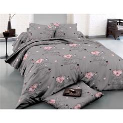 Постельное белье MirSon Сатин 22-1277 Happy day Сімейний 160x220 Фото