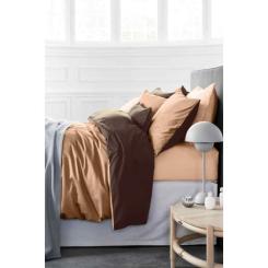 Постельное белье MirSon Сатин Premium Cappuccino 0165+0211 160х220 Фото