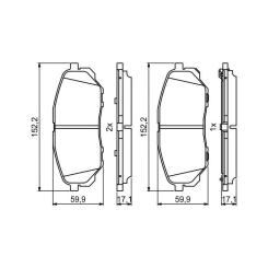 Тормозные колодки Bosch 0986494827 Фото 4