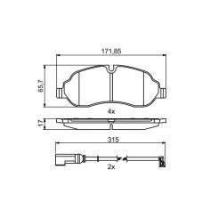 Тормозные колодки Bosch 0986494845 Фото 6