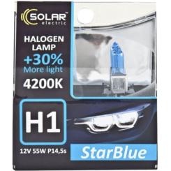 Автолампа SOLAR H1 12V 55W P14,5s StarBlue 4200K Фото 1
