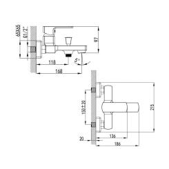 Смеситель Corso BF-1C129C (9611200) Фото 2