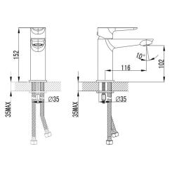 Смеситель Corso GARDA BC-2A121W (9605003) Фото 3