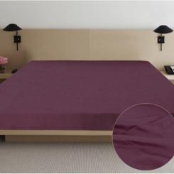 Простынь Ярослав сатин 06 вишневый 200х220 Фото