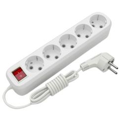 Сетевой удлинитель Electrum C-ES-1814 3.0m, 5 роз, white Фото