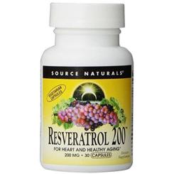 Антиоксидант Source Naturals Ресвератрол, 200 мг, Resveratrol, 30 таблеток Фото